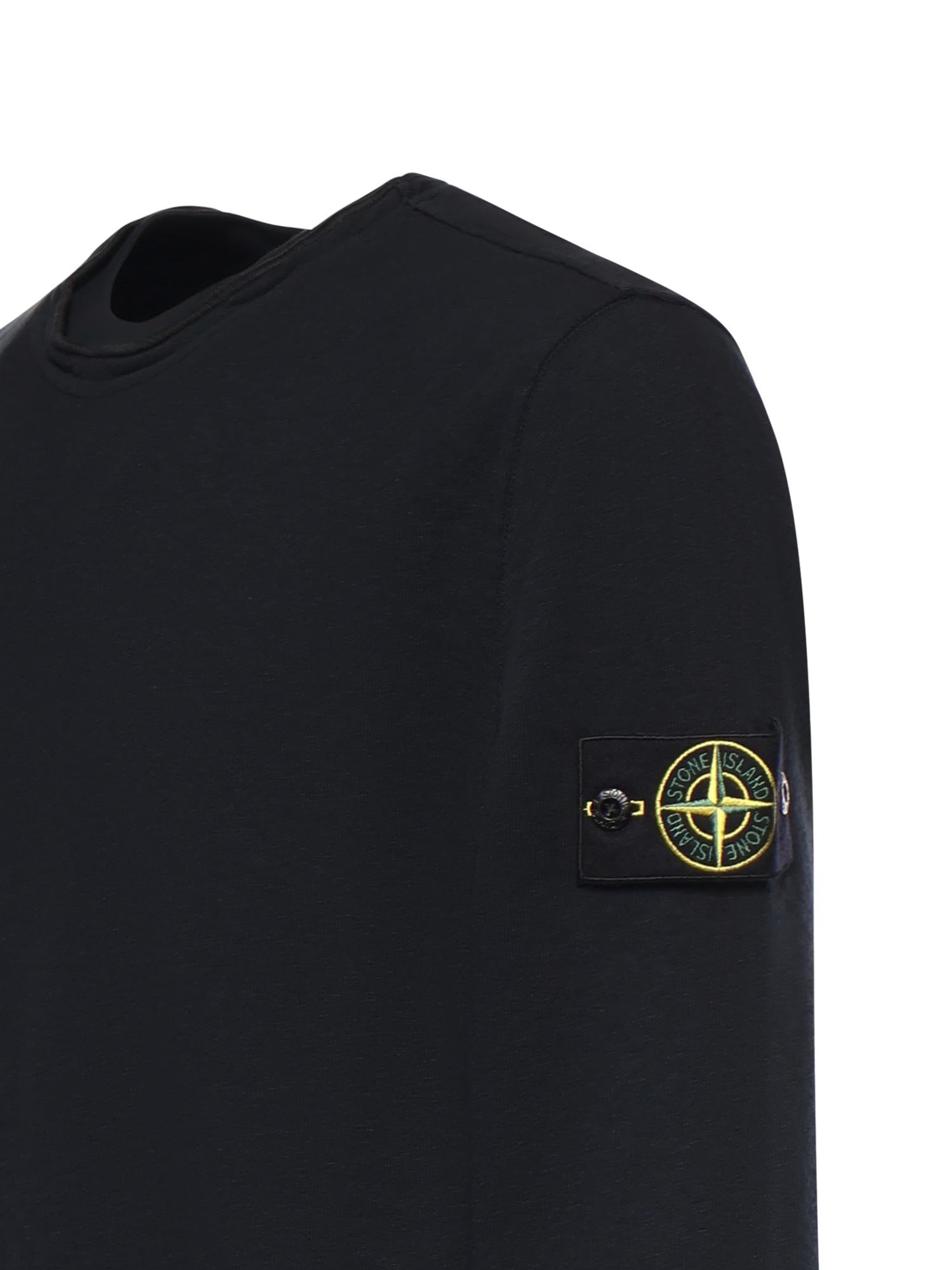 Felpa in cotone malfilé con logo L1S156100034 S0060V0020 STONE ISLAND 