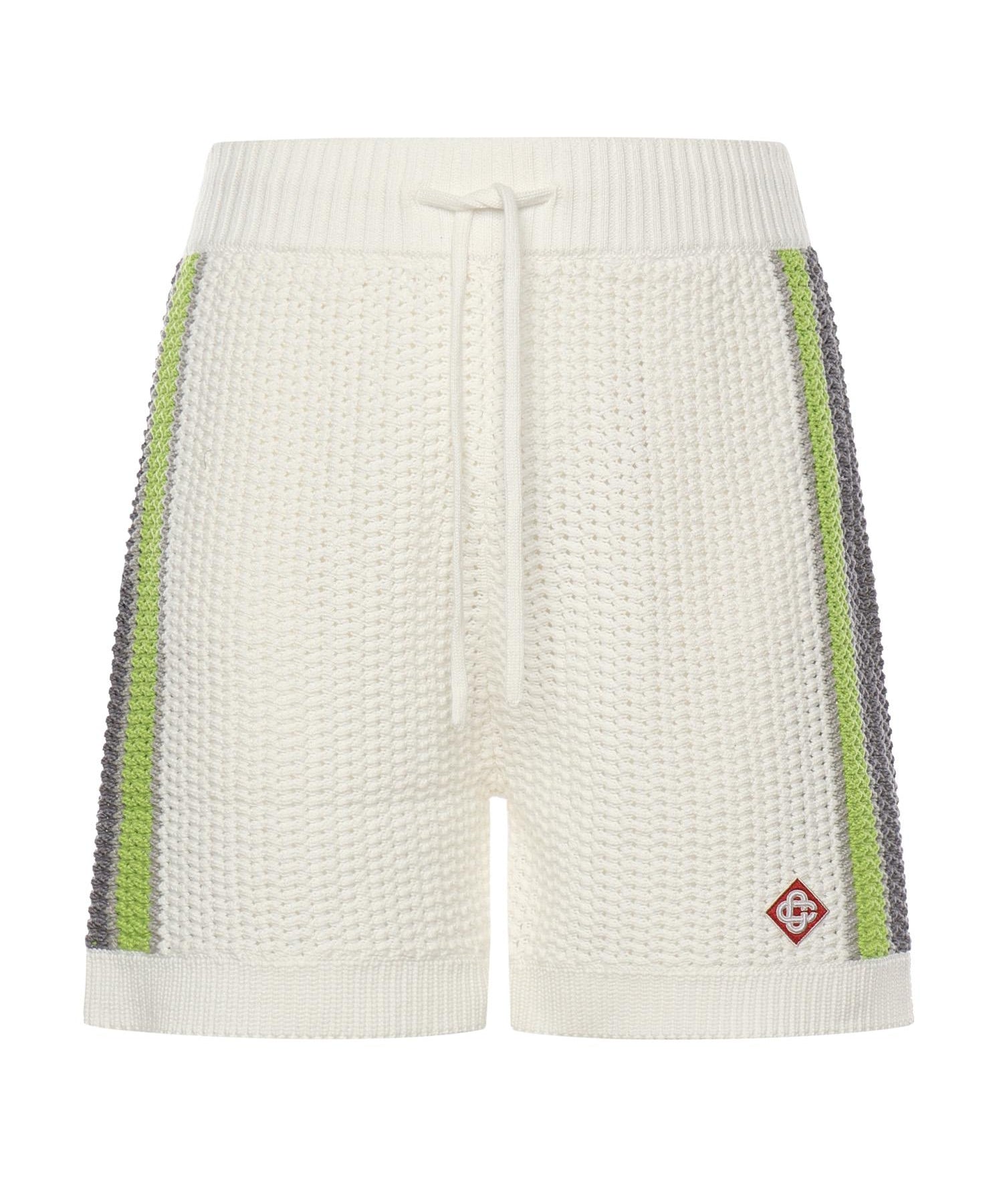 Shorts a righe all'uncinetto MSP26KW1208 01 CASABLANCA 