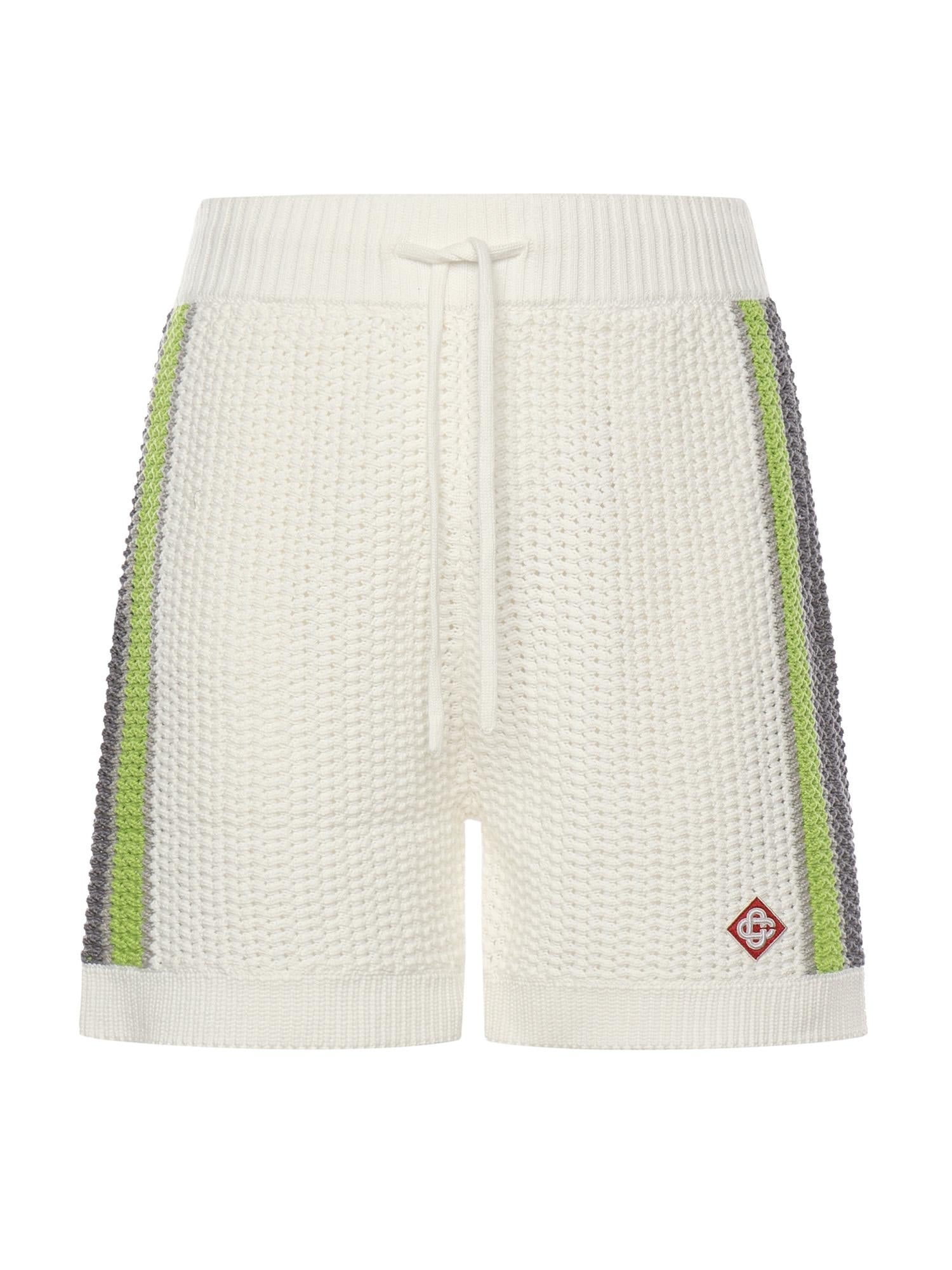 Shorts a righe all'uncinetto MSP26KW1208 01 CASABLANCA 