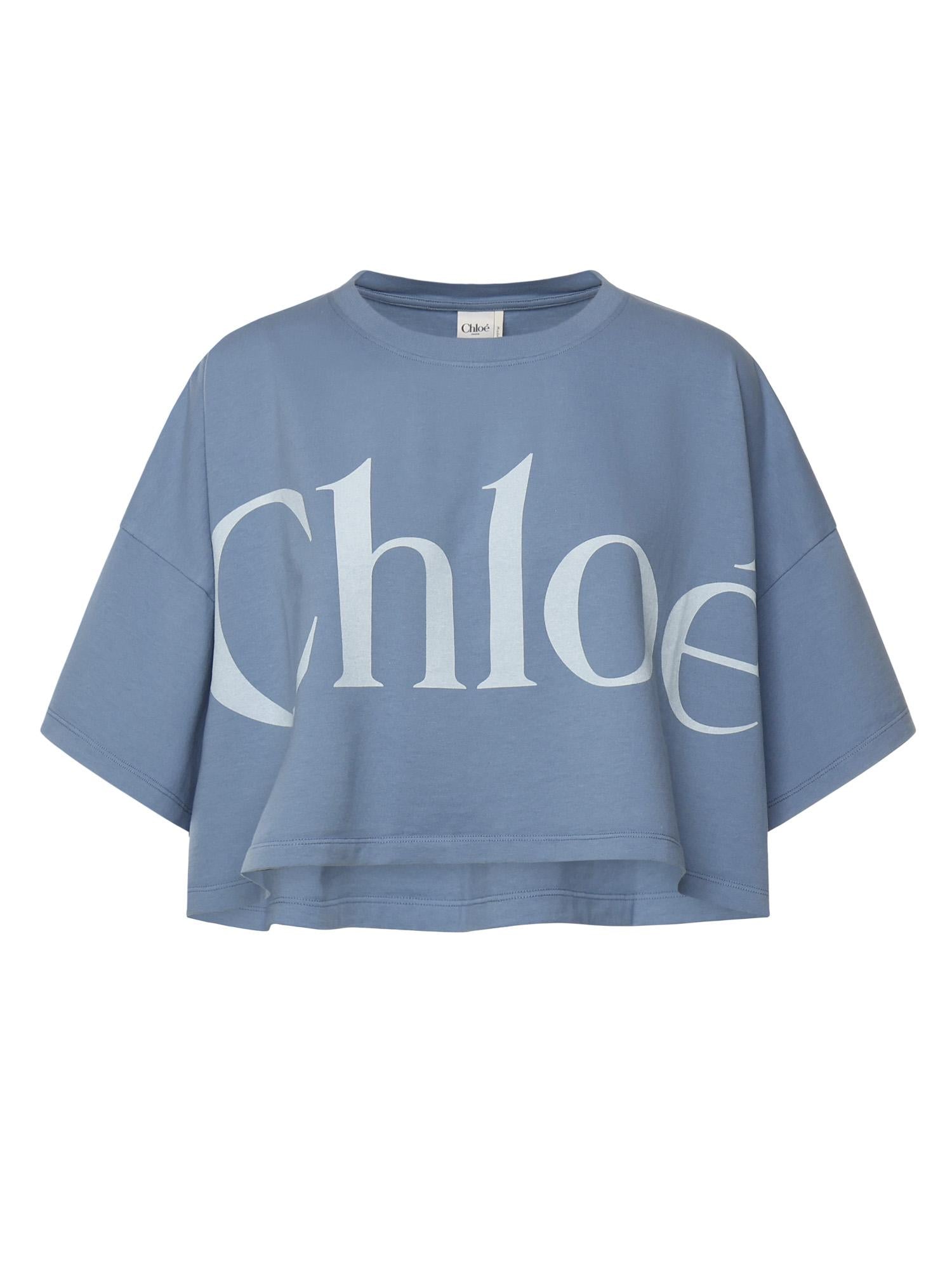 T-shirt cropped con logo CHC25AJH09183 40Q CHLOÉ 