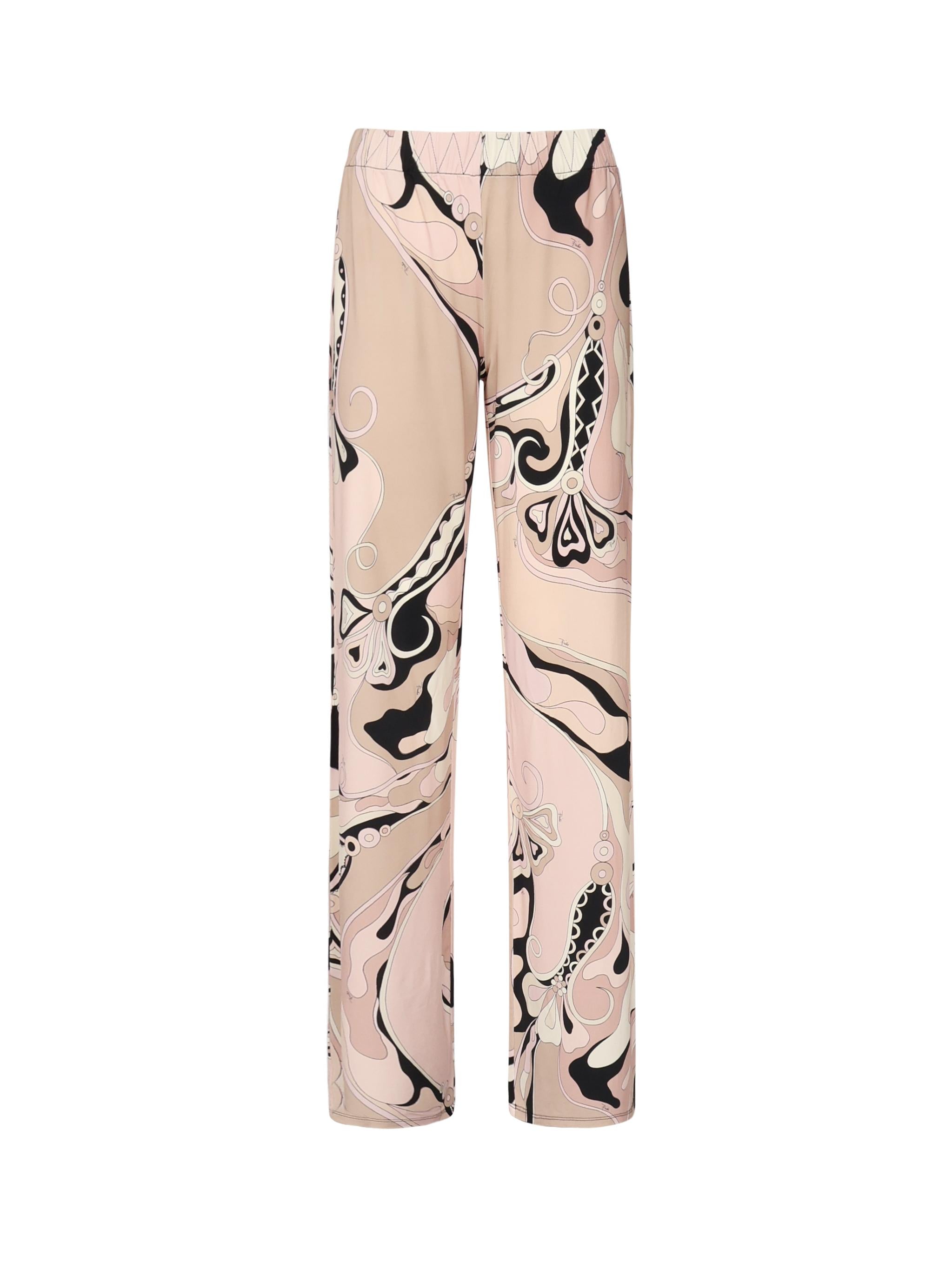 Pantaloni in jersey con stampa orchidee 5HJT31 5H737023 PUCCI 