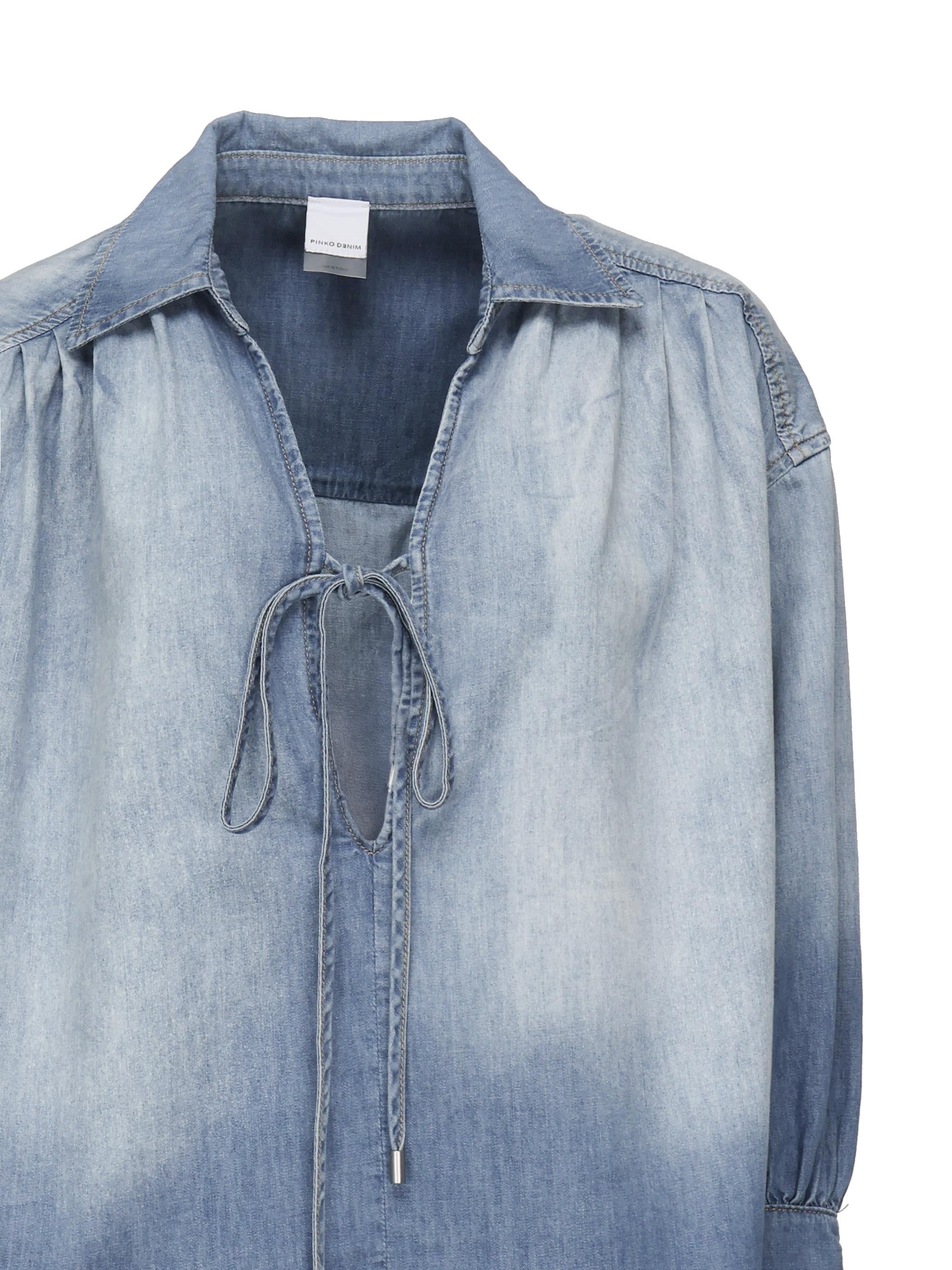 Blusa calahari in denim 104630 A2DTPJO PINKO 