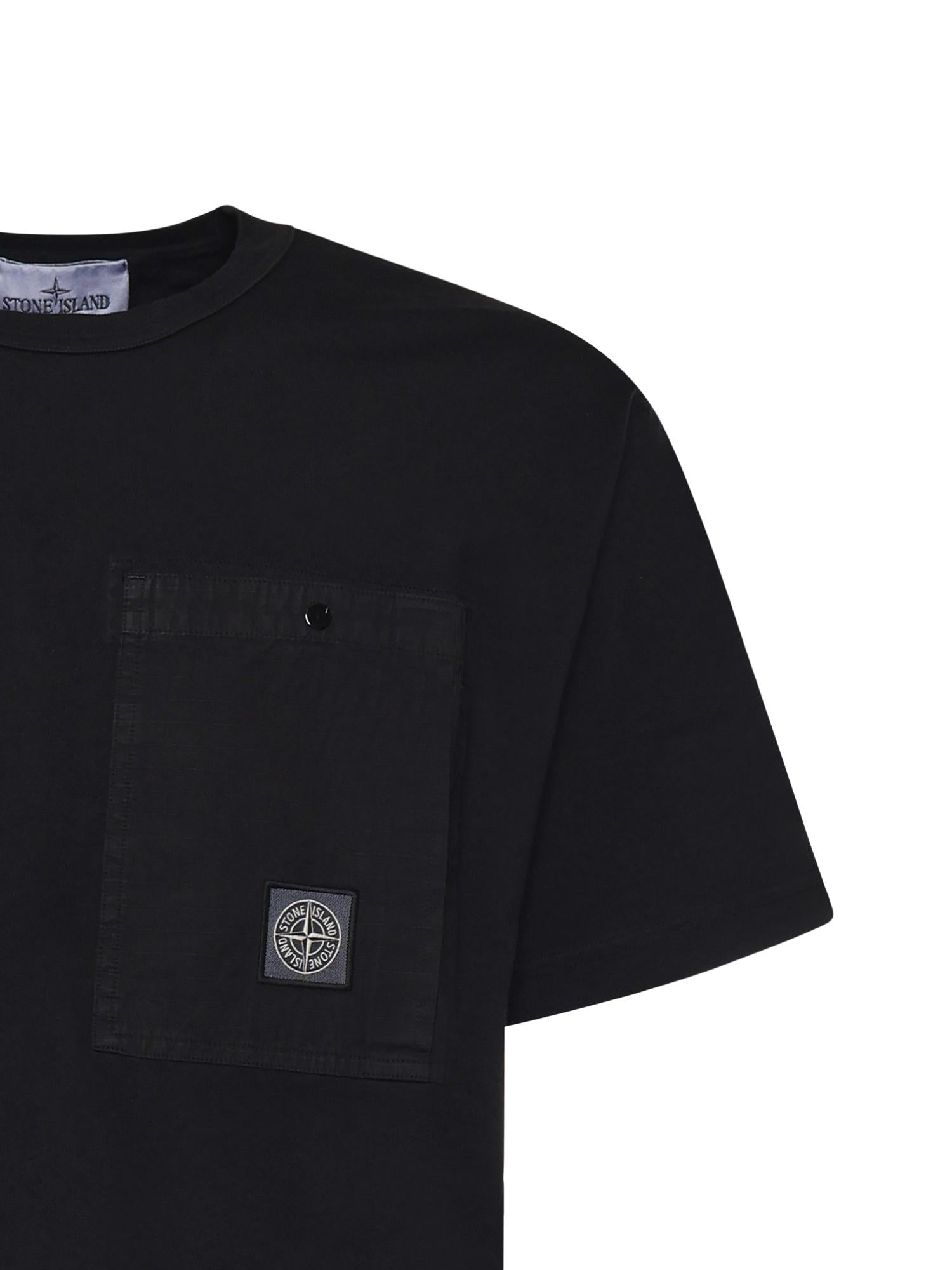 T-shirt con tasca sul petto in jersey di cotone L1S152100004 S0115V0029 STONE ISLAND 