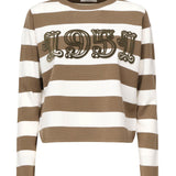 Maglia a righe in lana con ricamo 2521366091600 009 MAX MARA 