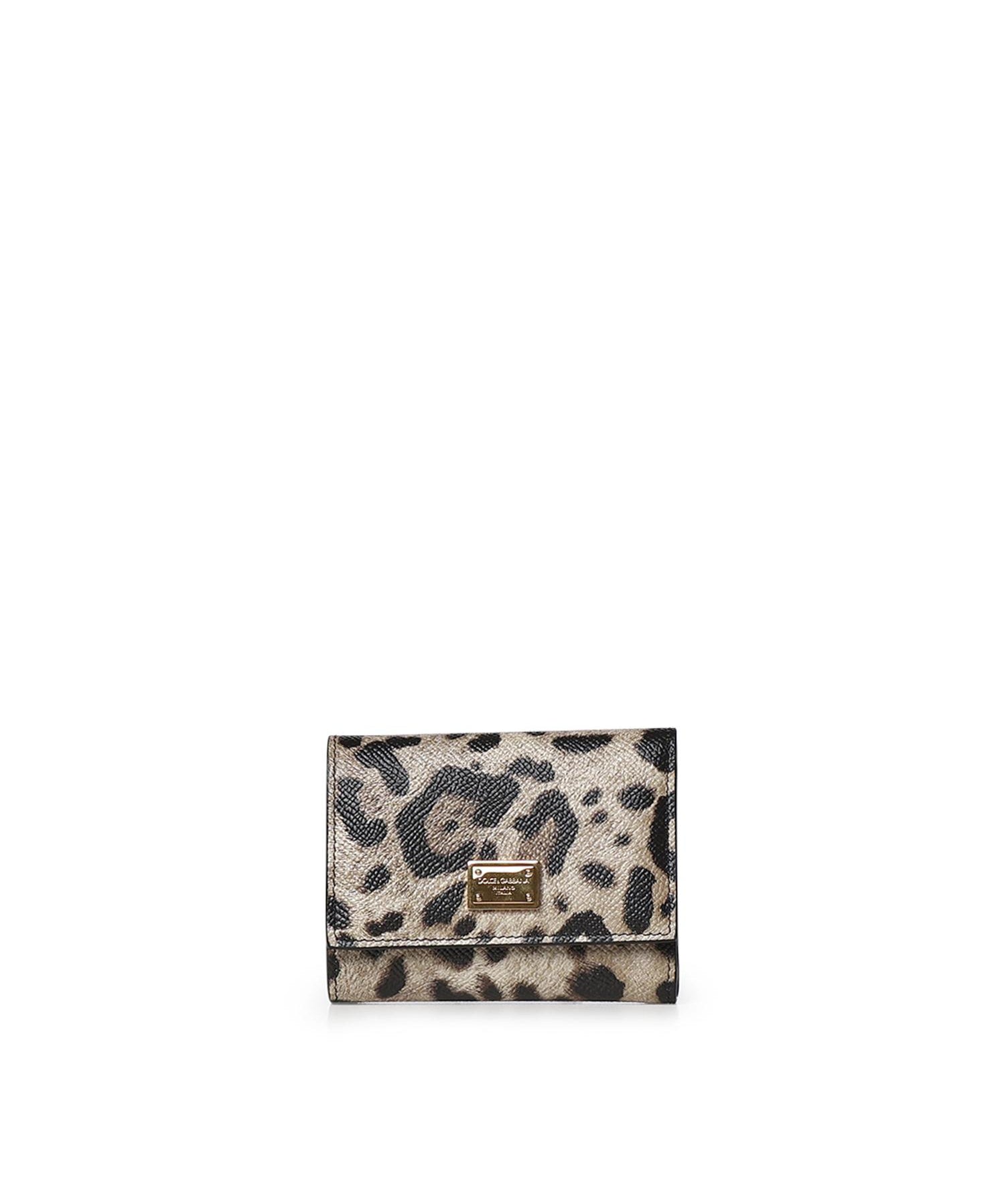 Portafoglio in pelle di vitello Dauphine stampa Leopardo BI0770 AX566HY13M DOLCE & GABBANA 