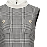 Mini abito Principe di Galles PF25016S BW SELF-PORTRAIT 