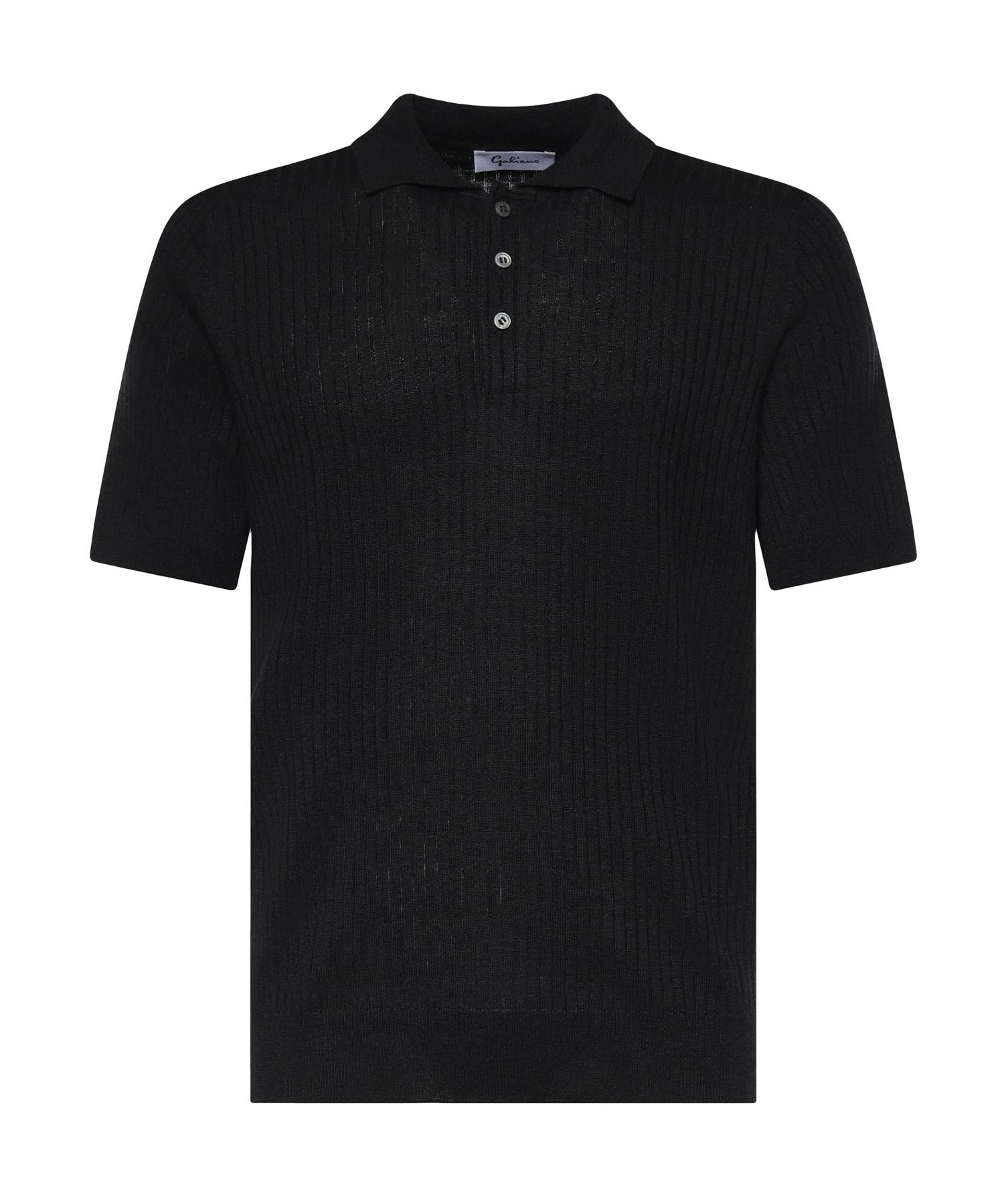 Polo in cotone a coste 57118 18641099 GALIANO 