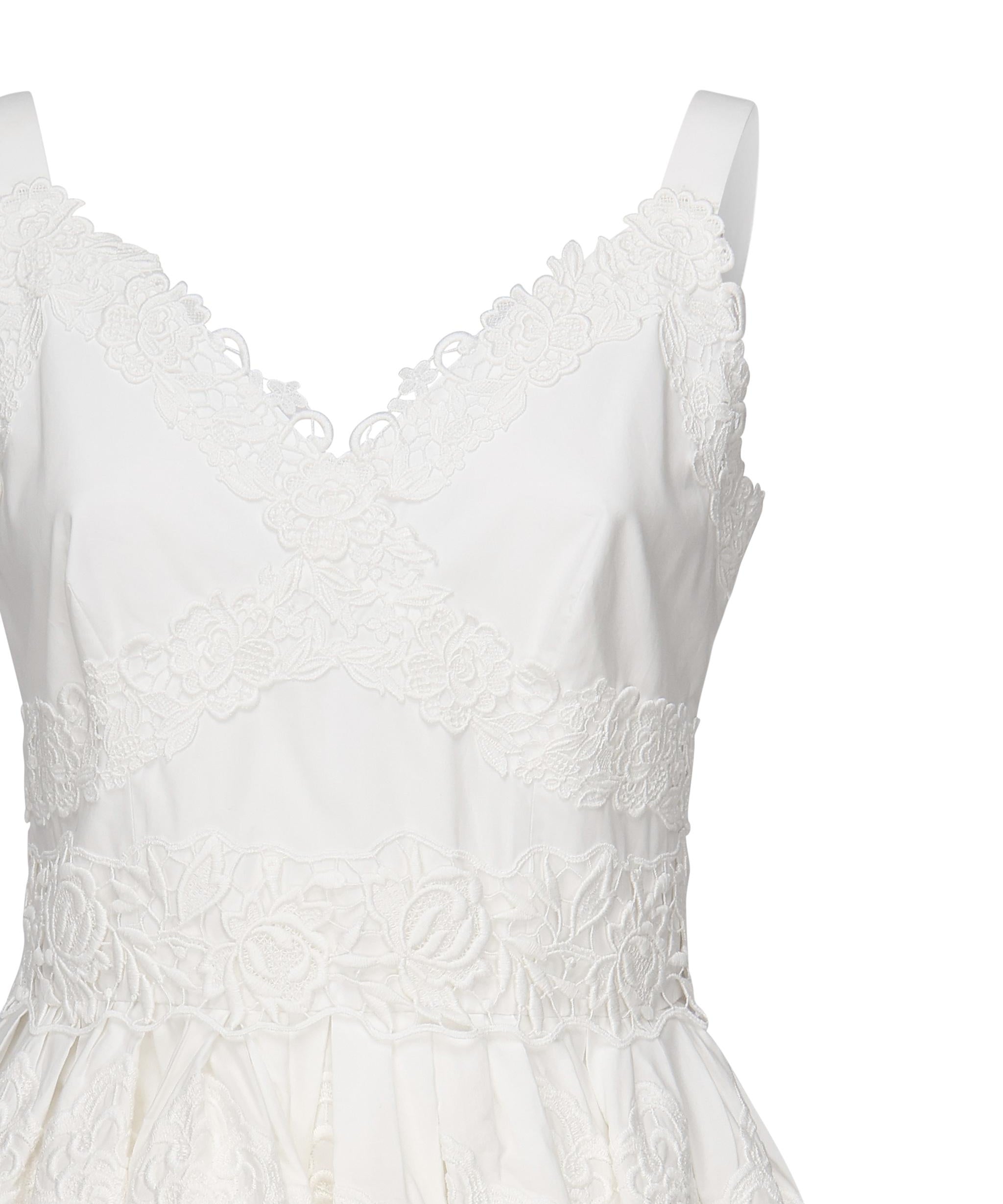 Abito midi in cotone con ricami F6C3QZ FGMFEW0111 DOLCE & GABBANA 