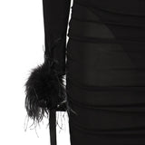Abito longuette con drappeggio 105780 A2GSZ99 PINKO 