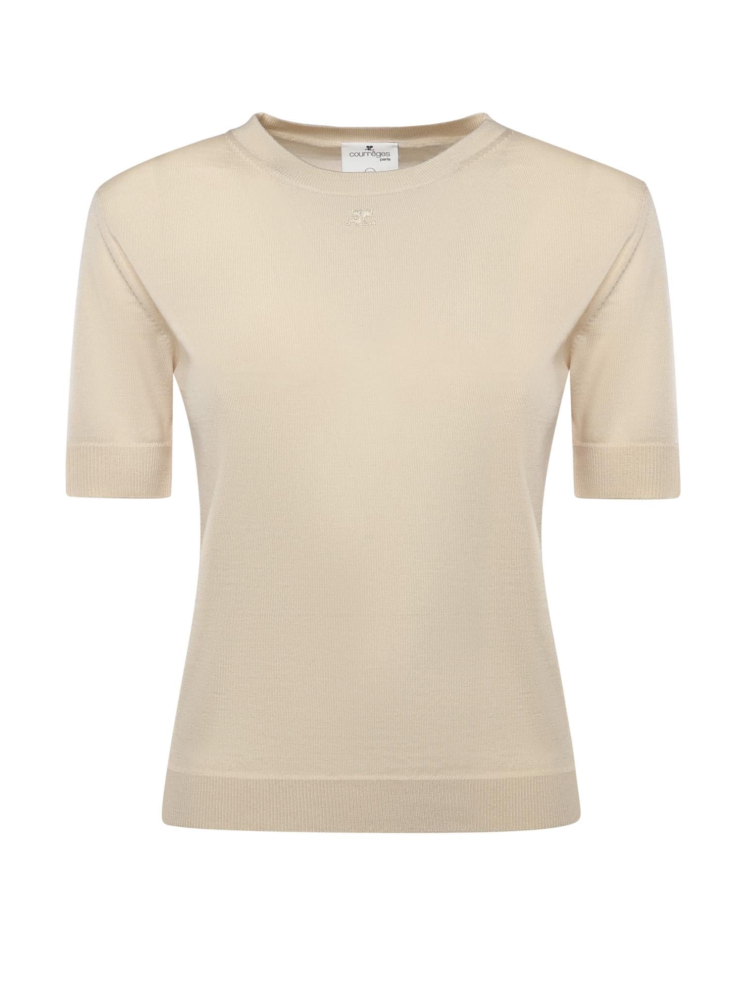 Top in lana con logo 126MT0478FI0071 1069 COURREGES 