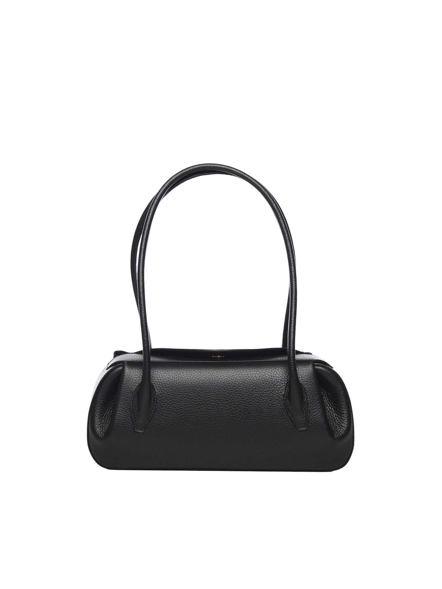 Borsa a spalla Oyster in pelle OYSTER SHOULDER BAG BLACK YUZEFI 