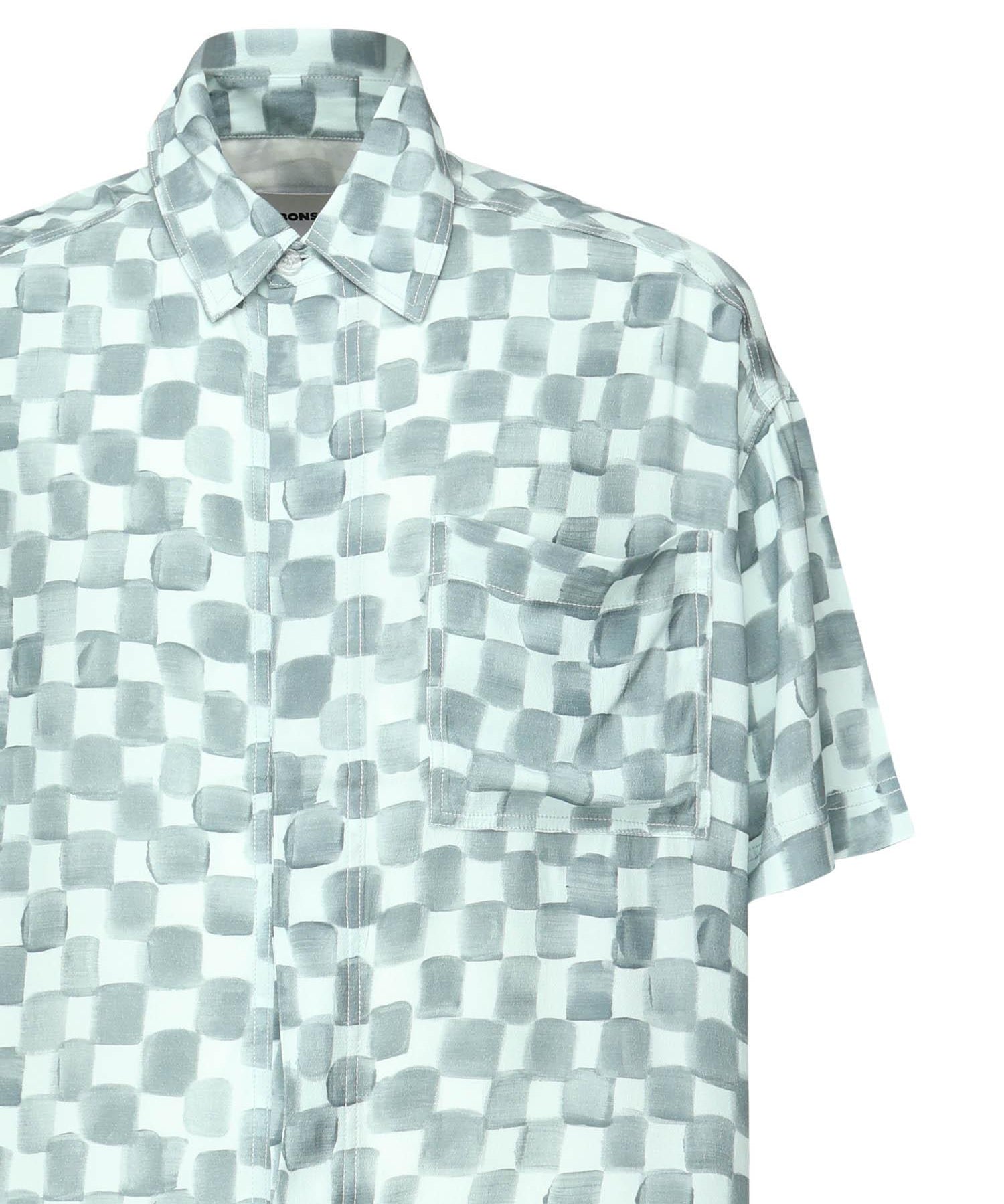 Camicia cropped Acquerello<BR/> SH002004 BLUCLR BONSAI 