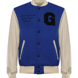 Bomber Varsity in nappa e tessuto VARSITY NAPPABLU GIULIANO GALIANO 