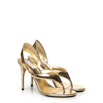 SANDALI INFRADITO IN PELLE LAMINATA AA3S122CK298 240 ALAIA 