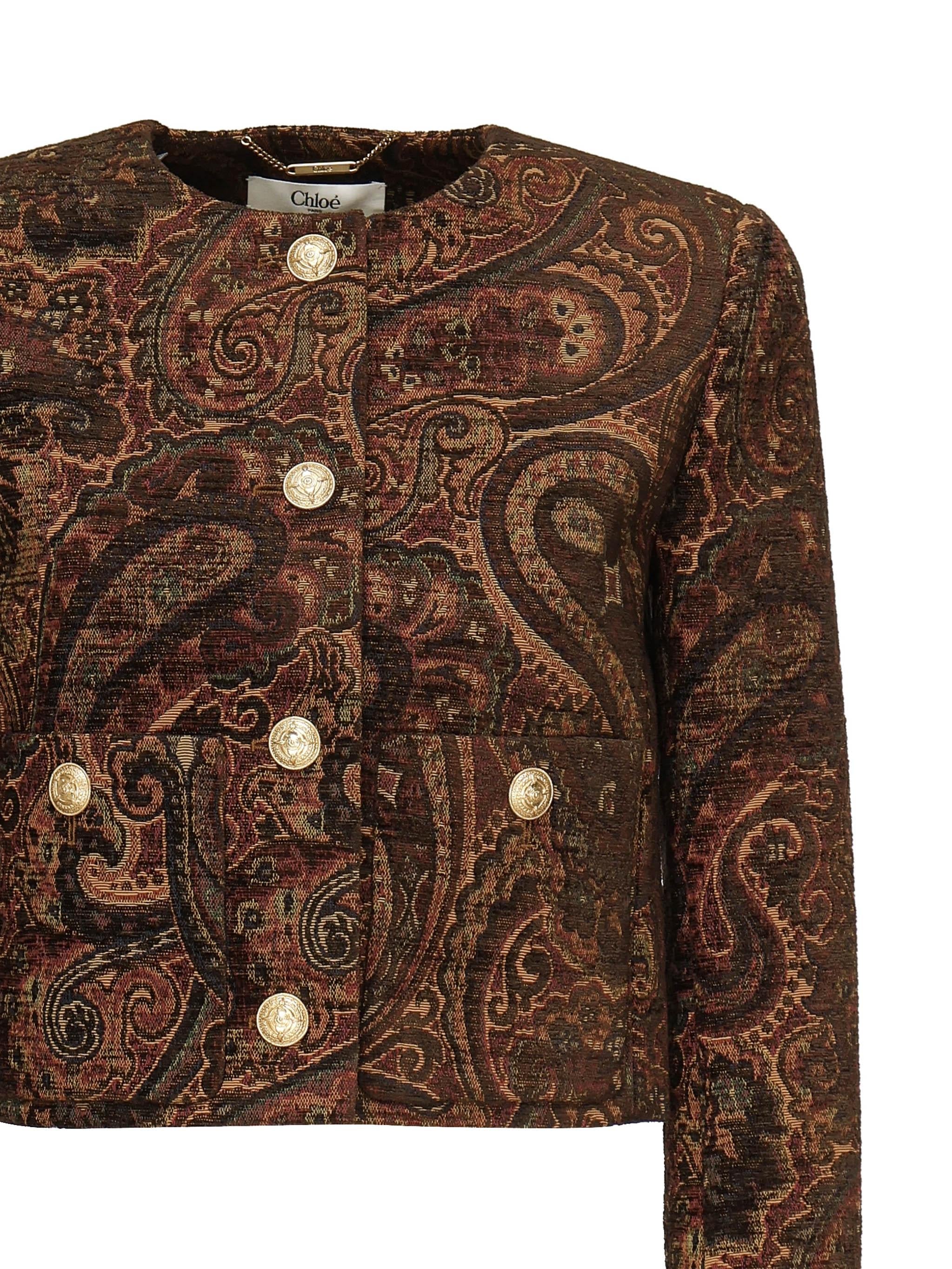 Giacca cropped jacquard CHC25AVE20282 69A CHLOÉ 