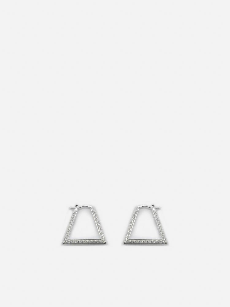 Orecchini in argento sterling con zirconi 688731 VL9199000 BOTTEGA VENETA 