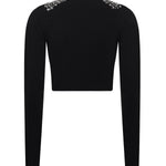 Maglia cropped con paillettes e cristalli<BR/><BR/> 105734 A2UTZI1 PINKO 