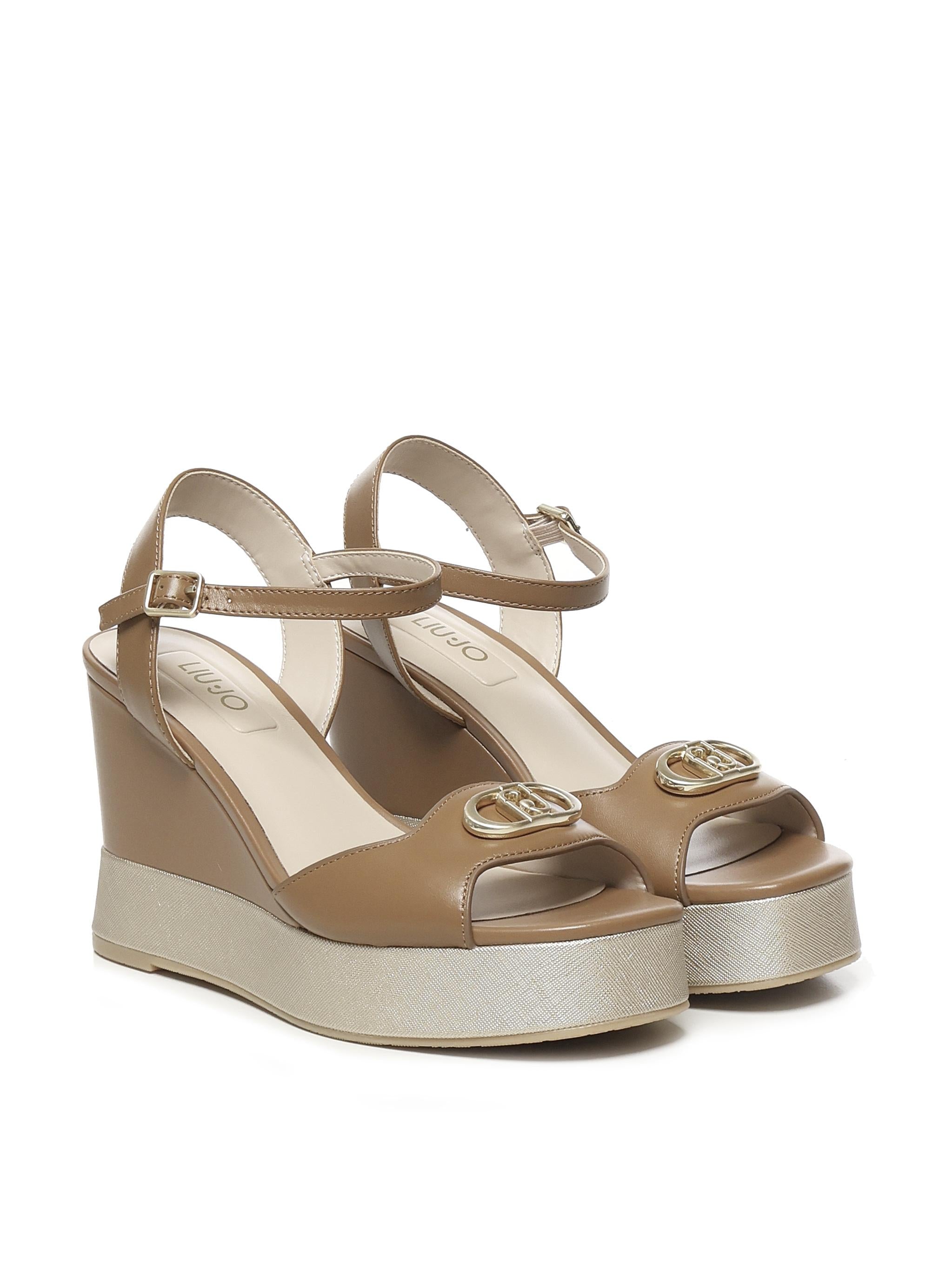 Sandali zeppa in pelle SA5117P0102S1853  LIU JO 