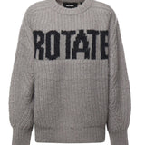 Maglione in misto lana con logo lavorato a maglia 114641 039 ROTATE 