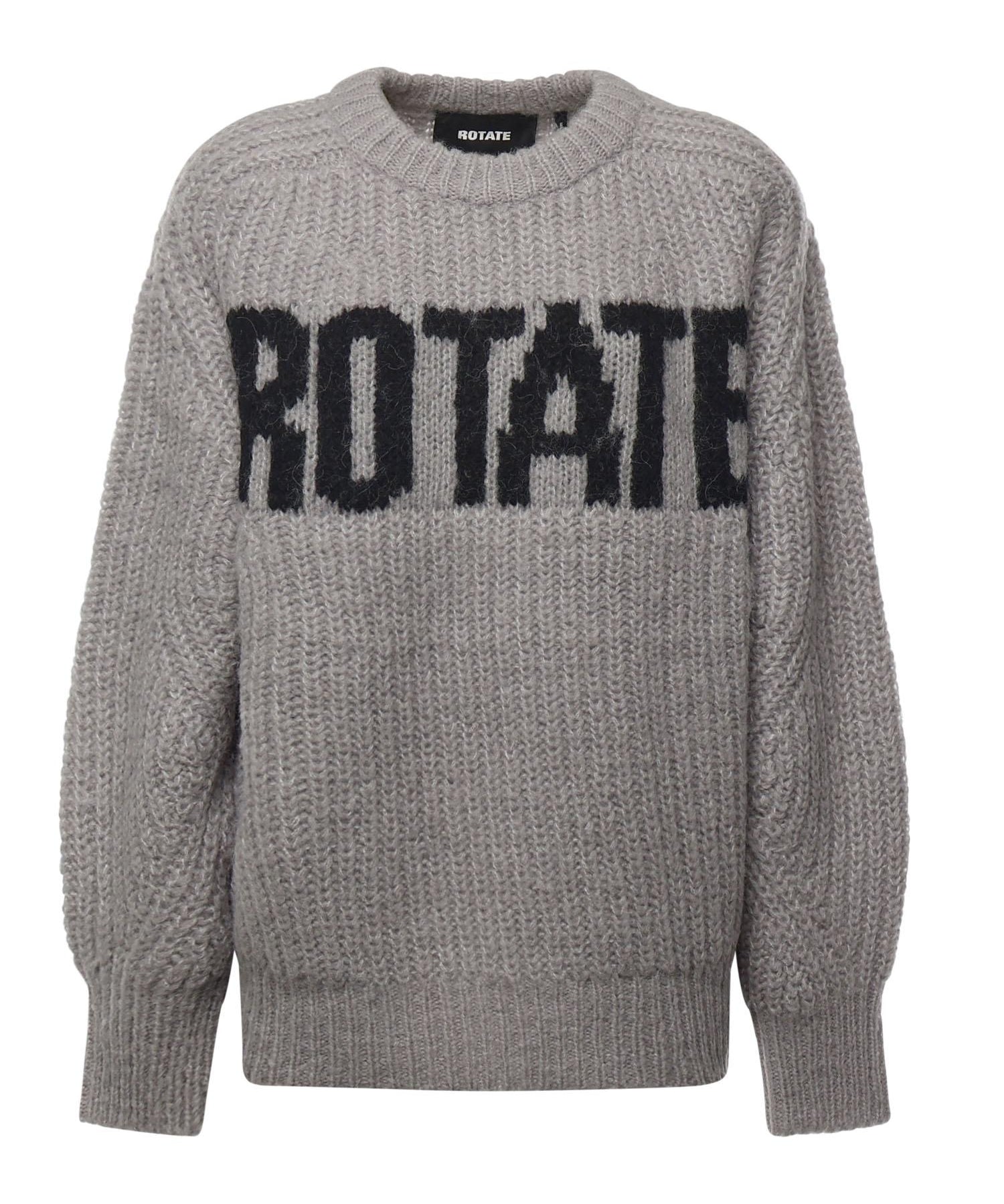 Maglione in misto lana con logo lavorato a maglia 114641 039 ROTATE 