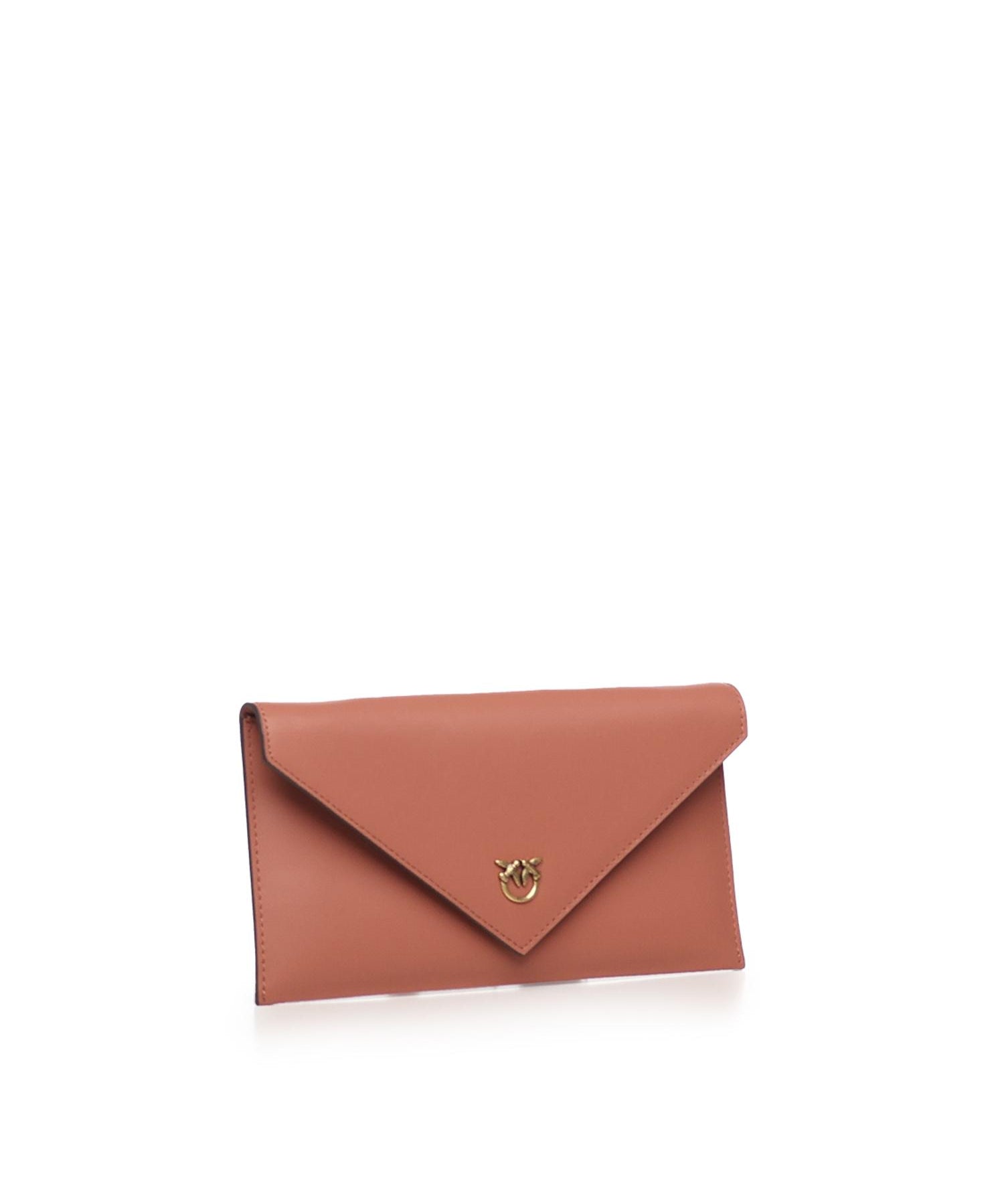 Bustina in pelle con logo Love Birds 105347 A0F1L21Q PINKO 