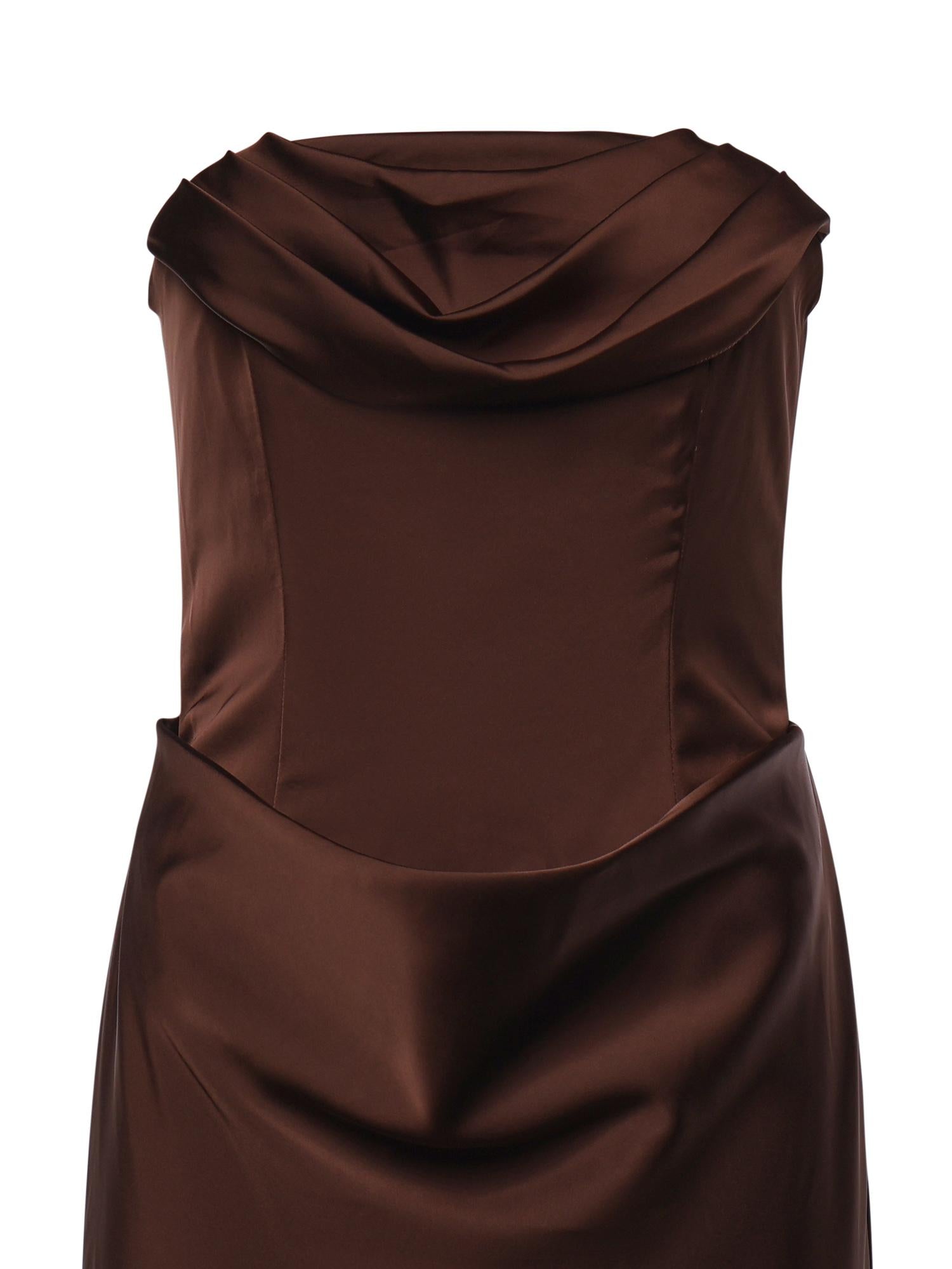 Abito bustier in raso 116336 2910 ROTATE 