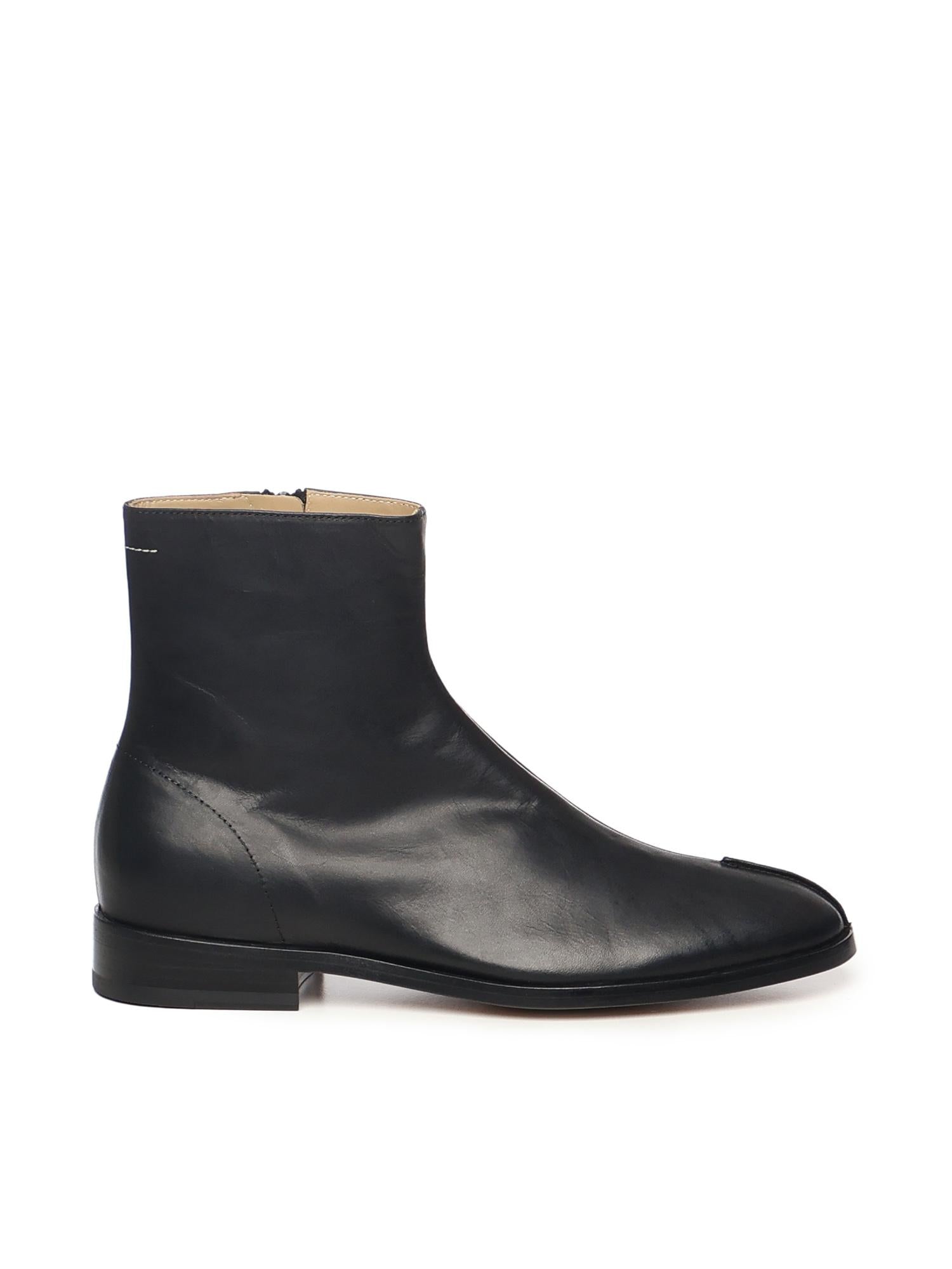 Stivaletto in pelle con dettaglio stitch-out SH1WU0011 P5000T8013 MM6 Maison Margiela 