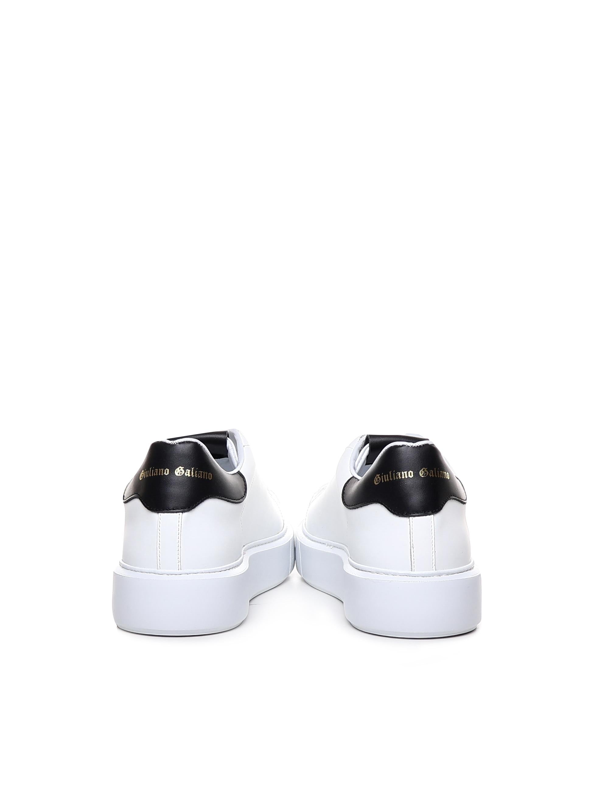 Sneakers Fire in pelle FIRE 4 NAPPAWHITE/BLACK GIULIANO GALIANO 