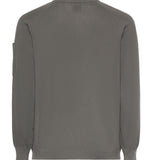 Maglione in cotone crepe con logo<BR/> 20CMKN105A 006323O921 C.P. COMPANY 