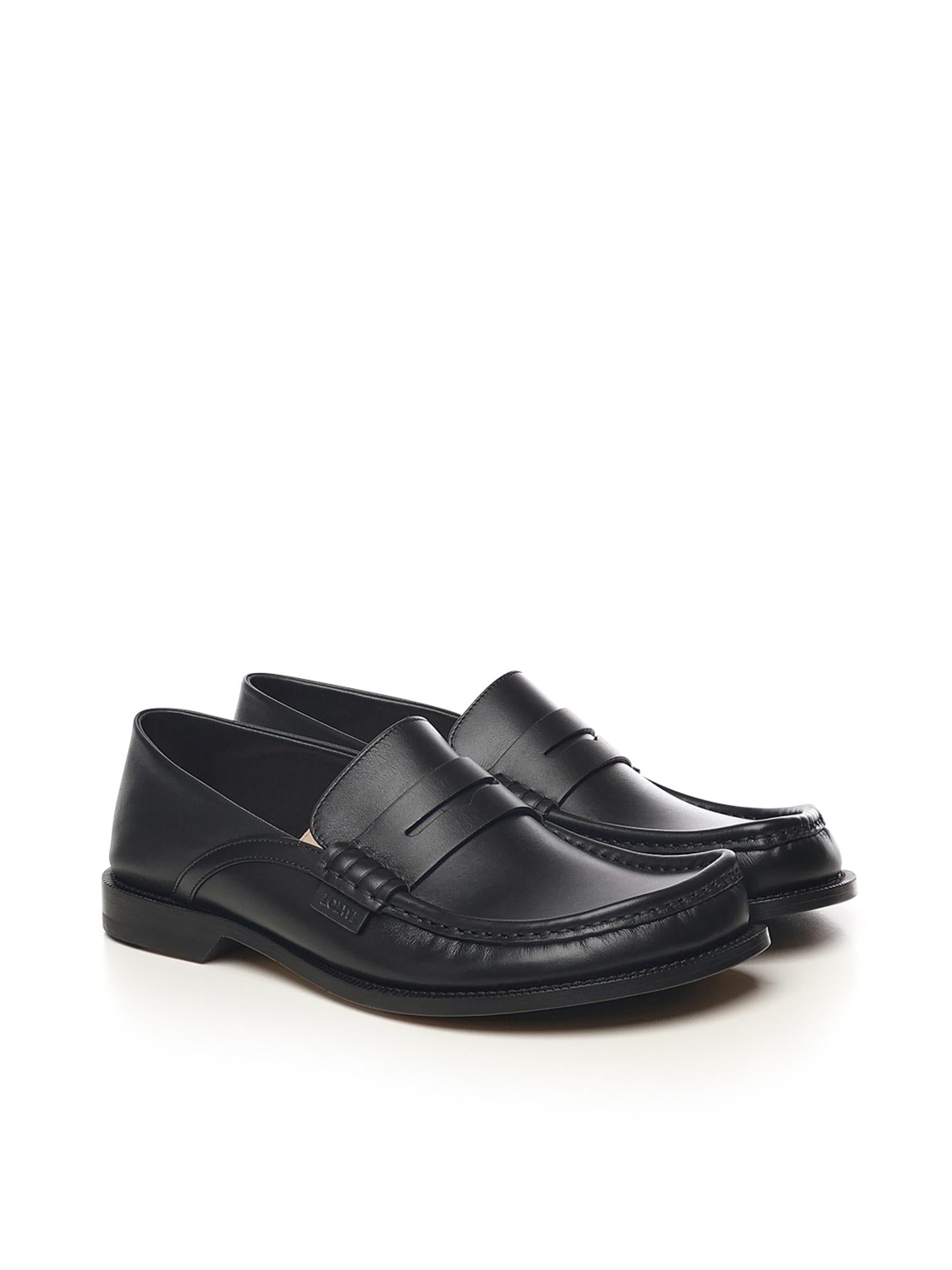 Mocassini Campo Flap Back in pelle di vitello M816290X47 1100 LOEWE 