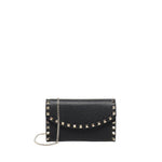 Portafoglio Rockstud in pelle con catena 7W2P0AR6 VSH0NO VALENTINO GARAVANI 