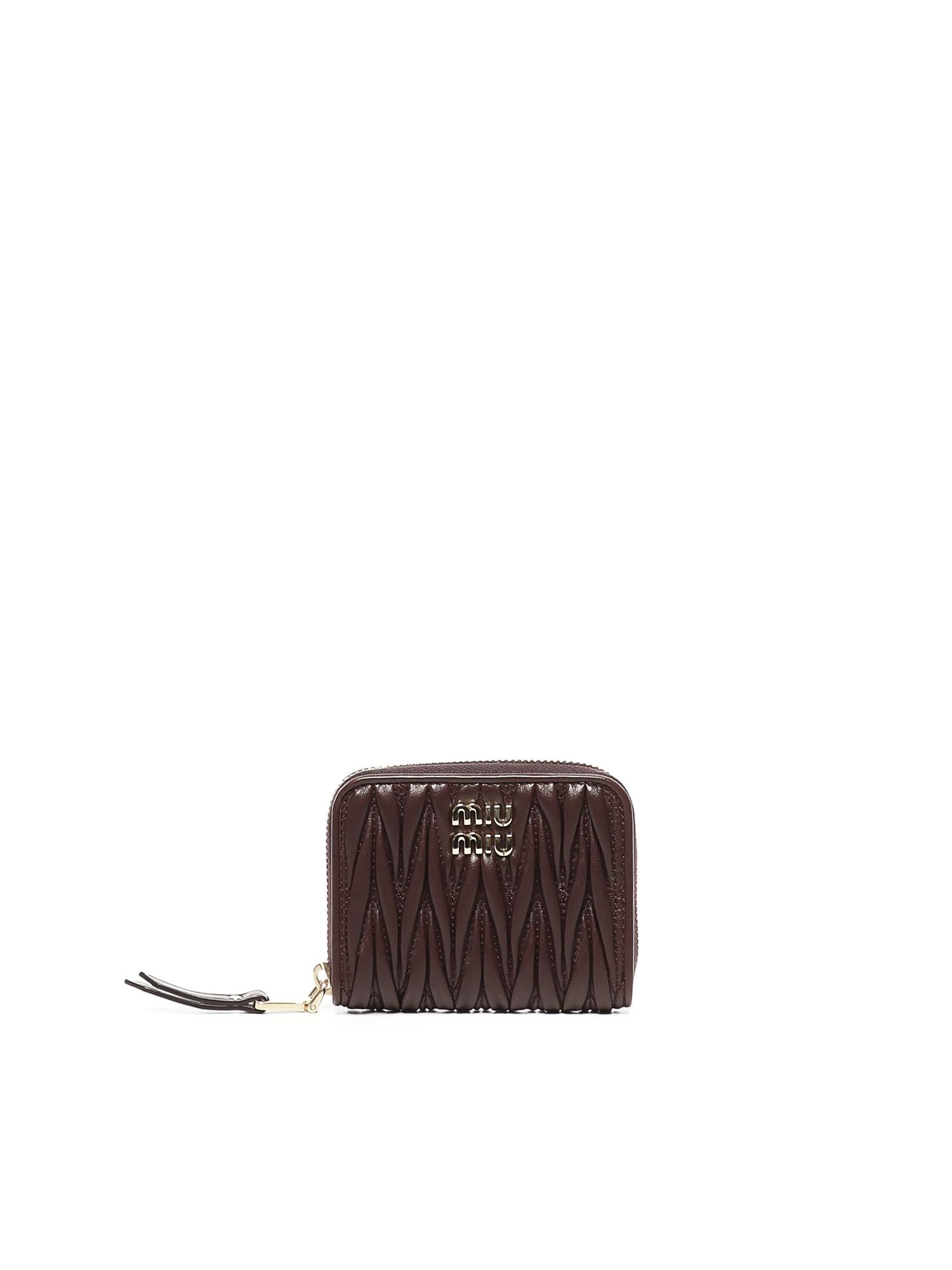 Portamonete in nappa matelassé 5MM268 AFPPF0007 MIU MIU 