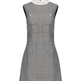 Mini abito Principe di Galles PF25016S BW SELF-PORTRAIT 