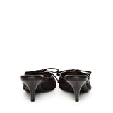 Sabot con tacco in tessuto rete 5R594E 099F0003 MIU MIU 