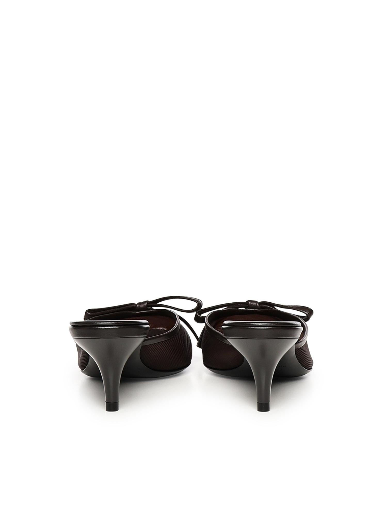 Sabot con tacco in tessuto rete 5R594E 099F0003 MIU MIU 