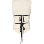 Gilet in drill di cotone 105072 A2JOC21 PINKO 