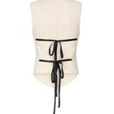 Gilet in drill di cotone 105072 A2JOC21 PINKO 