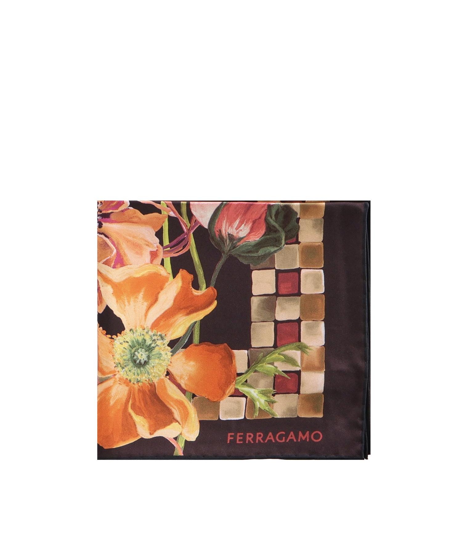 Foulard in seta con stampa 310207 785303002 FERRAGAMO 