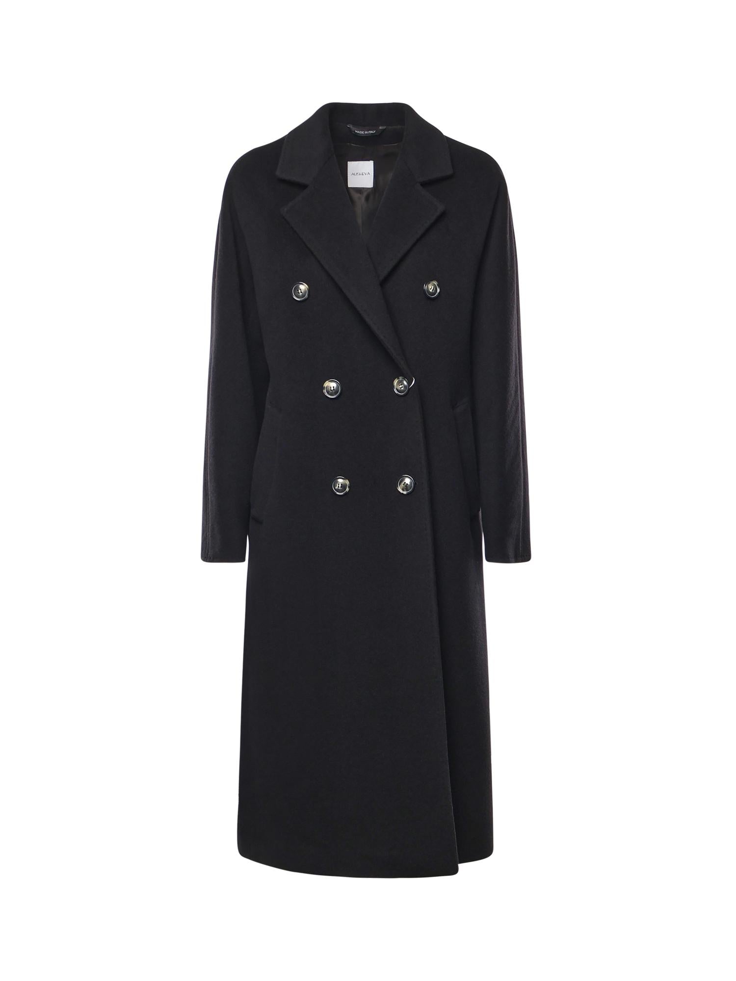 Cappotto double in lana e cashmere 26AL211 NERO ALISHEVA 