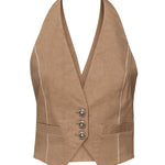 Gilet cropped con schiena scoperta 104932 A2EEL31 PINKO 