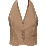 Gilet cropped con schiena scoperta 104932 A2EEL31 PINKO 