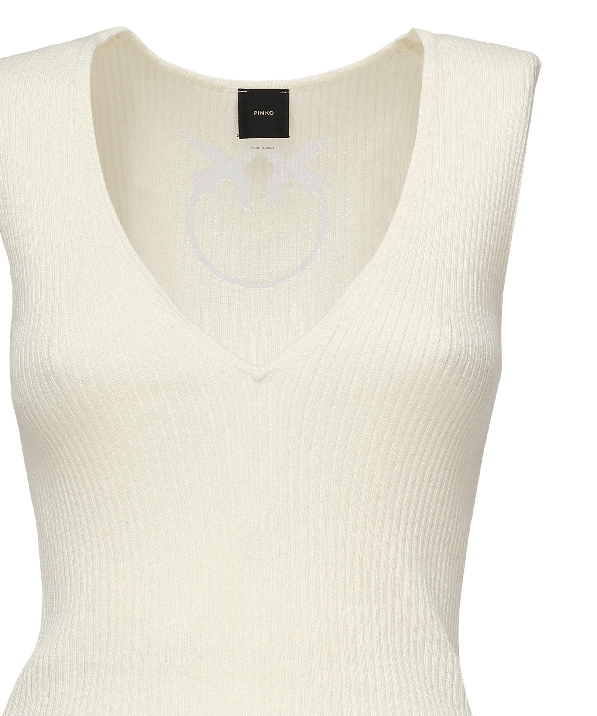 Top smanicato costine misto seta<BR/> 104808 A1KWZ05 PINKO 