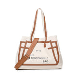 Borsa tote I am responsible 73BS7UH01 RESPONSIBILITY MUSTNATURALE/CUOIO V° 73 