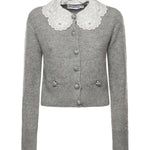 Cardigan con colletto in pizzo RS26123C GR SELF-PORTRAIT 