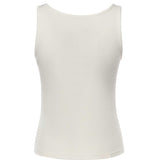 Top Crystal in maglia a coste 25041333 WHITE CHRISTOPHER ESBER 