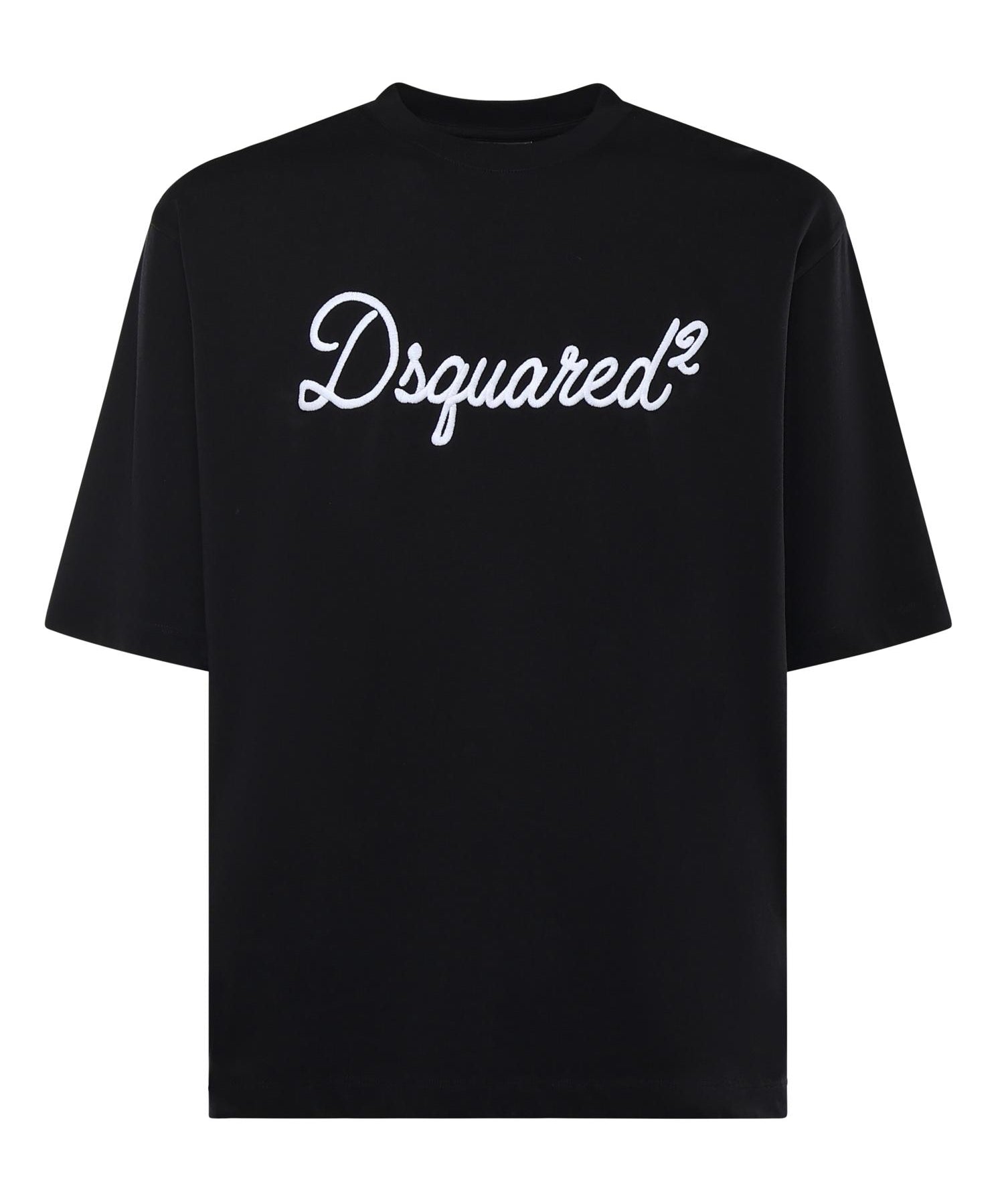 T-shirt in jersey con logo<BR/> S74GD1524 D20106900 DSQUARED2 