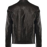 Giubbotto Julius in pelle<BR/> JULIUS CAESAR PITONENERO GIULIANO GALIANO 