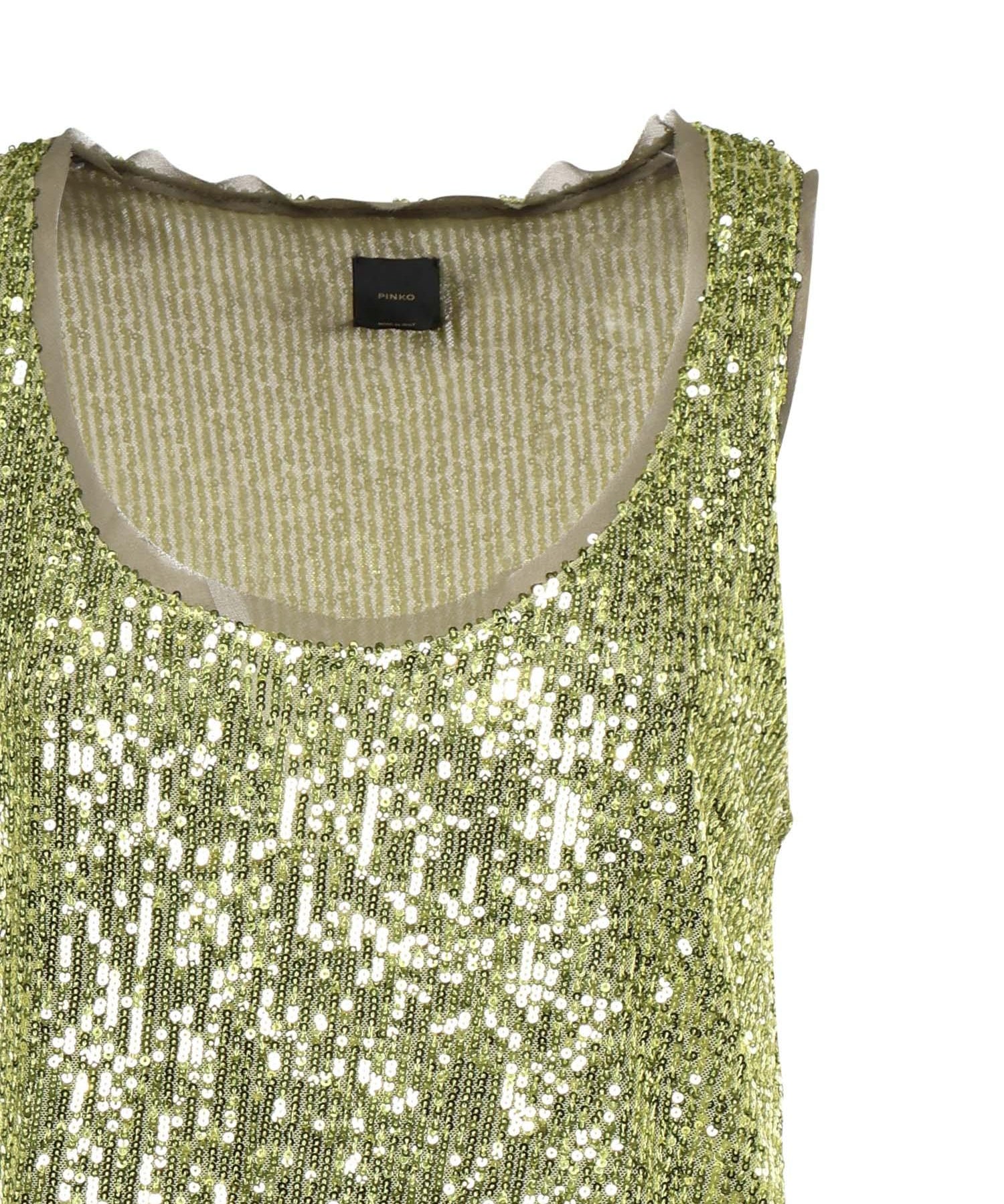 Canotta full paillettes 107743 A3NFS69 PINKO 