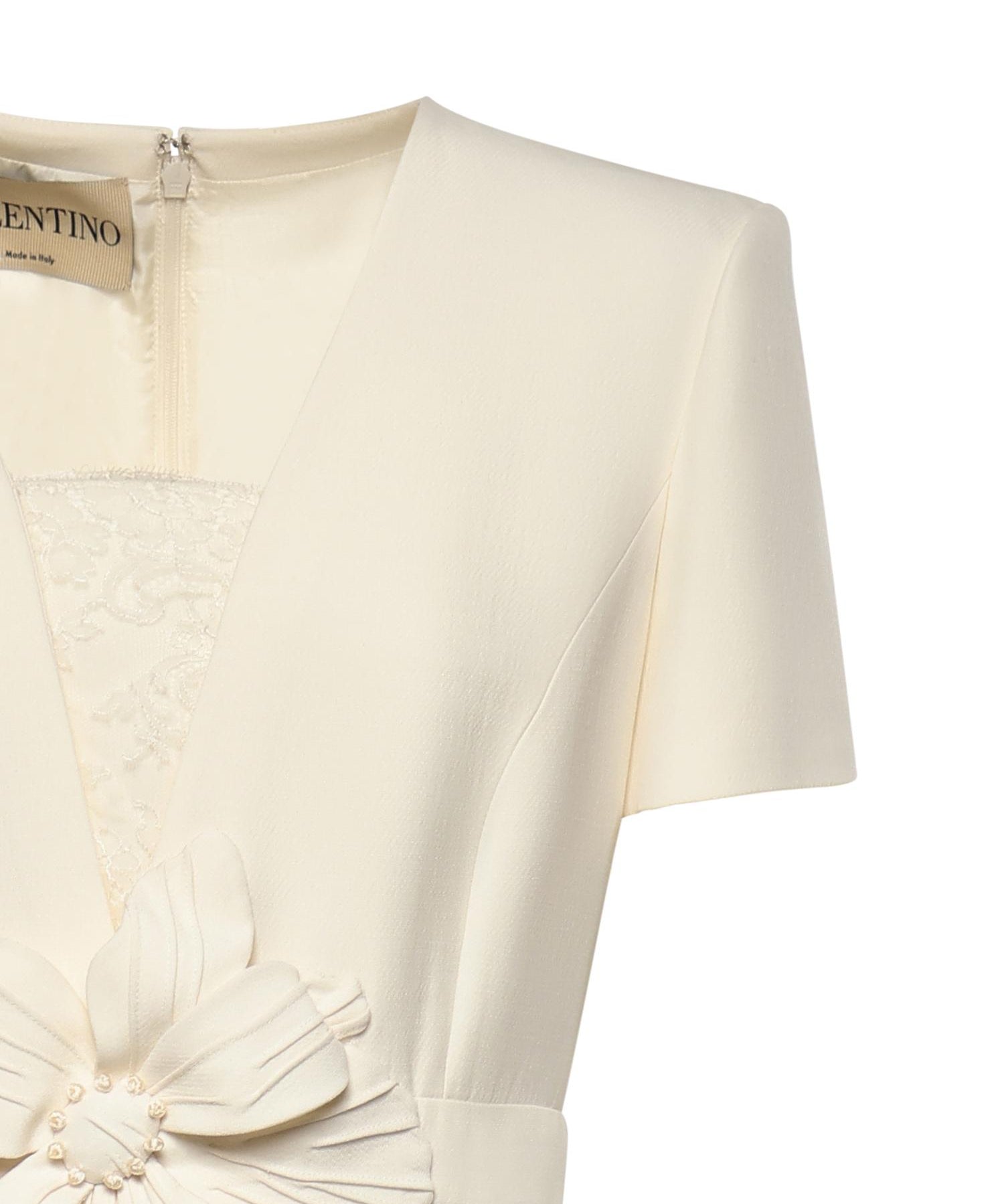 Abito midi in Crepe Couture con applicazione floreale 8B0VAKG5 1CFA03 VALENTINO GARAVANI 
