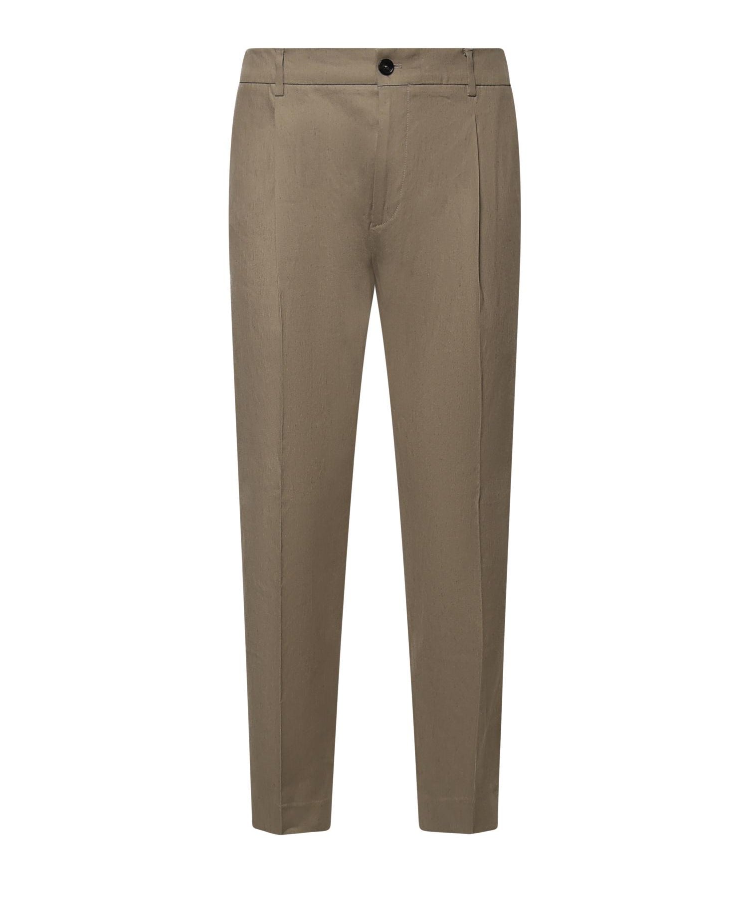 Pantaloni New Riccardo in misto lino<BR/> NEW RICCARDO LAQFANGO BE ABLE 
